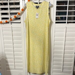 Bobeau Yellow Floral Maxi Dress